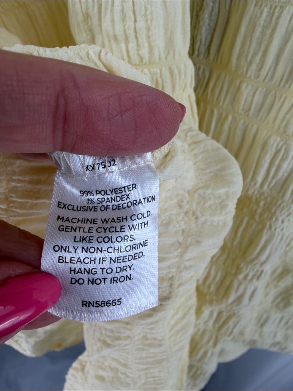 Nordstrom Rack Butter Yellow Textured Oversized Button Shirt L Nwt Flaw — image 6 of 7